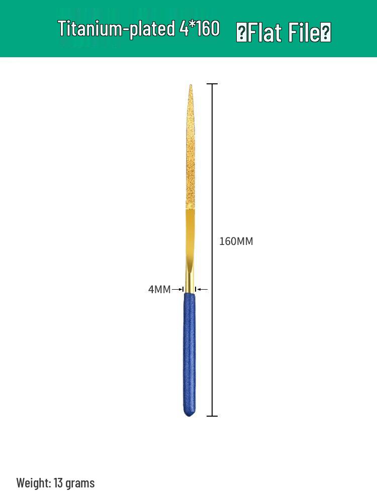 Diamantfeilen mit Titanbeschichtung, Legierungsraspel-Set für Metall- & Jadeschleifen