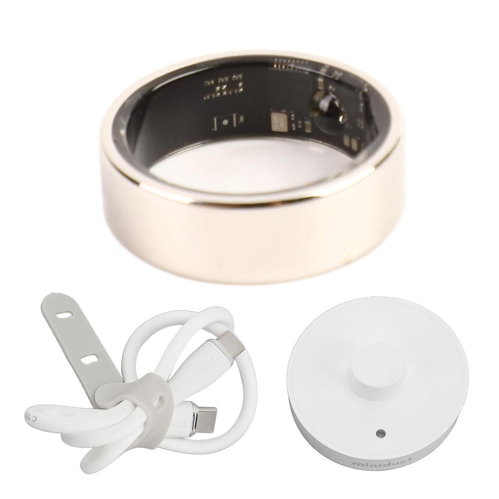 Smart Ring Wearable Step Counter IPX8 Water Resistant Sleep Tracking Smart Ring with Charging Base