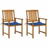 VidaXL 2x Garden Chairs with Cushions Patio Seats Terrace Chairs Outdoor Seats Beach Chairs Camping 3061187