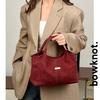 2025 New Large Capacity Suede Frosted Women's Handbag Retro Mom Bag Single Shoulder Crossbag Casual Simple Top-Handle Tote