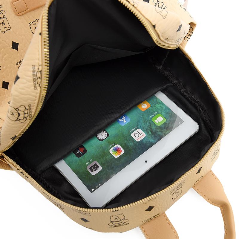 Print Rucksack Große Kapazität Umhängetasche PU Damen Reisetasche