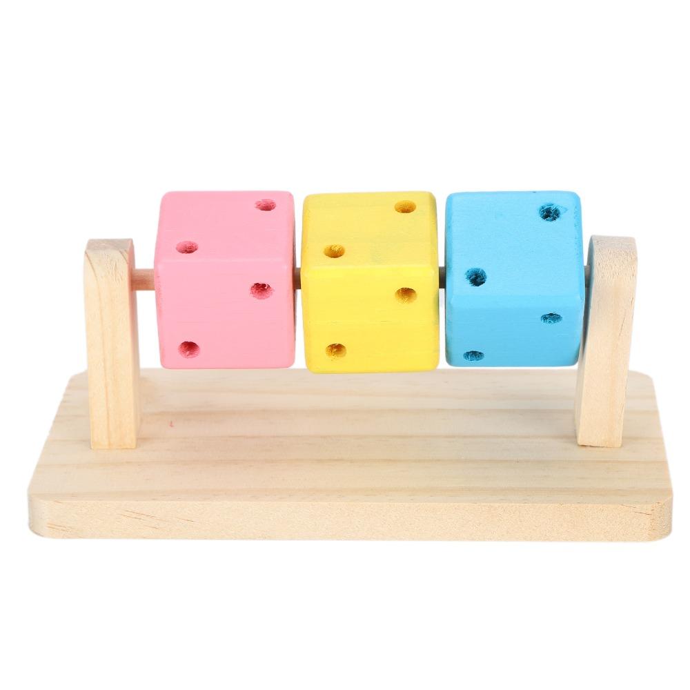 Wood Hamster Grinding Toy Chewable Wooden Block Toy Interactive Wooden Chew Toy Small Pets