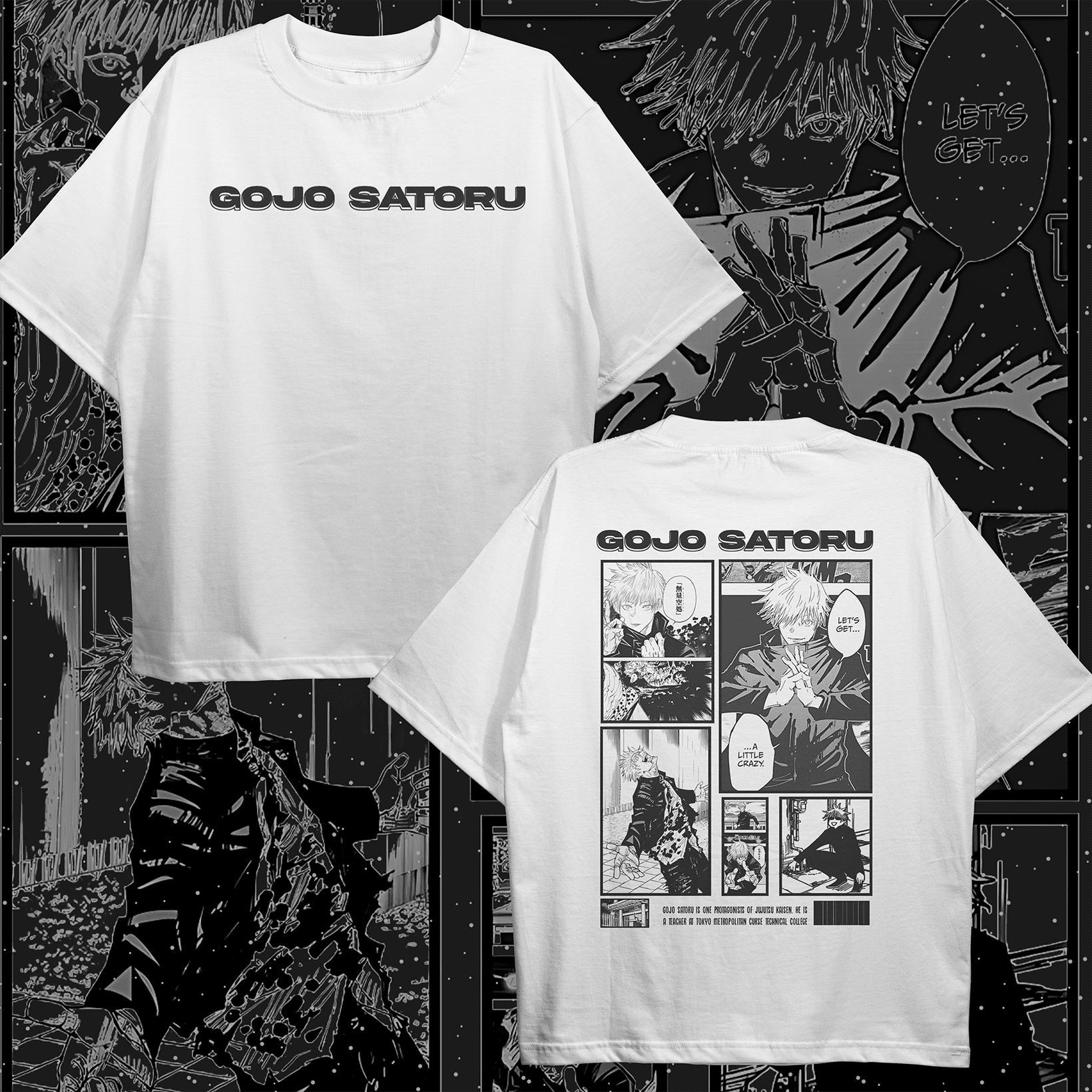 

Jujutsu Kaisen Satoru Gojo T-Shirt Men Anime Manga Panel Graphic Tee Japanese Manga Streetwear Short Sleeve Oversized Top S разноцветный