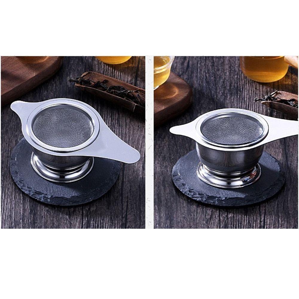 With Handle Tea Strainer Set Stainless Steel Tea Infuser with Drip Bowl  Tea Brewing