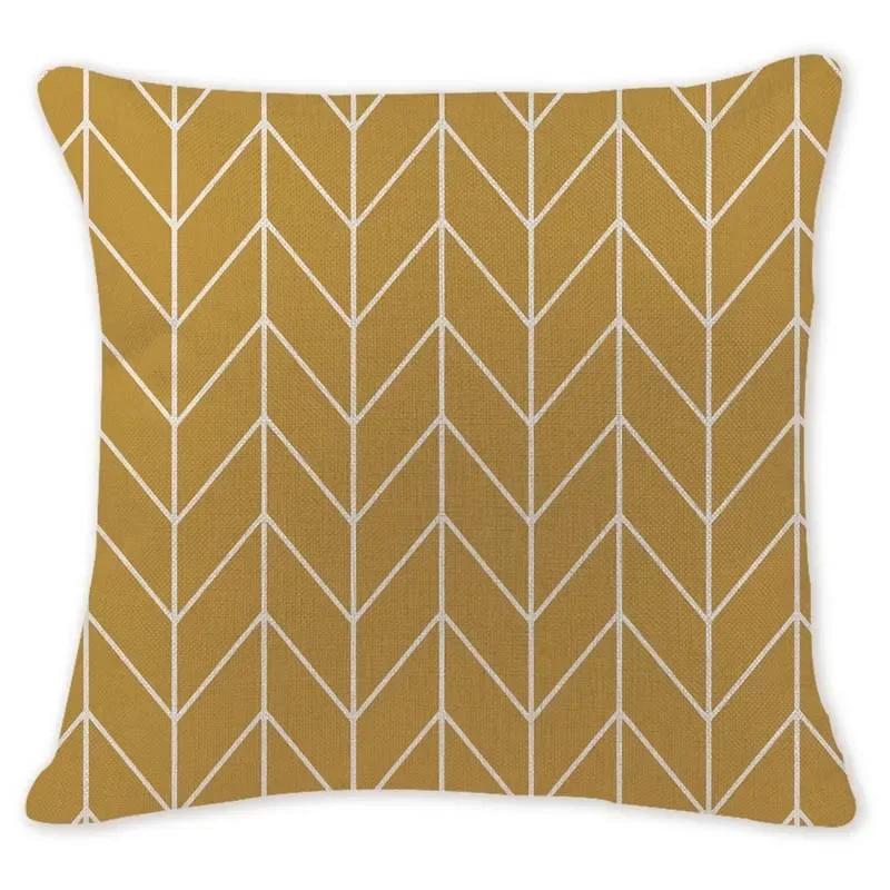 Retro Ethnic Geometry Decorative Cushion Cover Cotton Linen Textile Printed Throw Pillowcase for Car Sofa Bed Home Decor 45X45CM