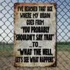 Vintage Humorous Metal Sign 20x30cm Retro Garage Cafe Garden Decor Unique Gift