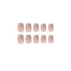 Wearable Nude Pearl Glitter Manicure: High-Quality Detachable False Nail Tips