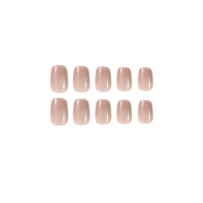 Wearable Nude Pearl Glitter Manicure: High-Quality Detachable False Nail Tips
