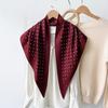 Korean version cashew nut printed triangular silk scarf women's summer atmosphere wearing headscarf simulation silk fashion headband accessories