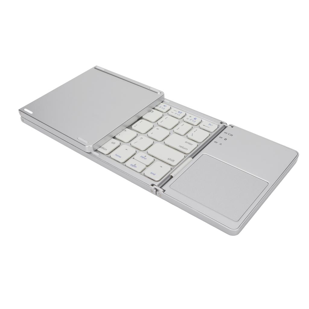 3 Folding Keyboard with Touchpad 63 Keys 10m Connection USB Charging Wireless Keyboard for Smartphone Tablet Laptop Travel