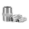 1/8 1/4 3/8 1/2 3/4 1" Pipe Fitting Connector Male Thread Stainless Pipe Fitting Pipe Coupler