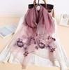 Silk Women Scarf Warm Wool Shawls Wraps Bufanda Floral Pashmina Embroidery Scarves Foulard  Hijab Long Female Bandana