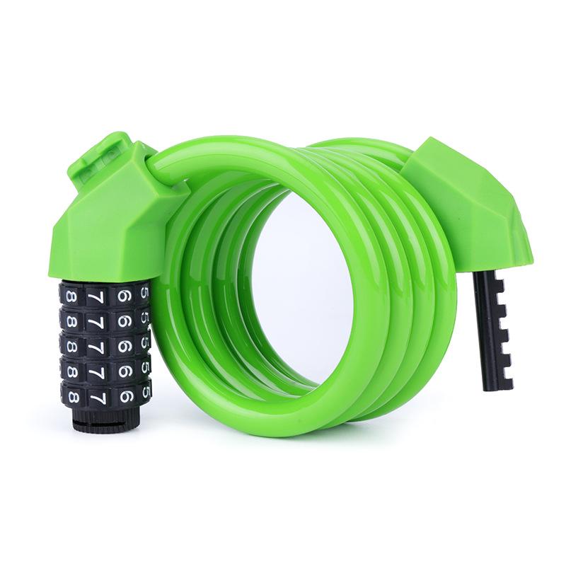 Five-Digit Cross-Border Anti-Theft Bicycle Lock with Thickened Steel Cable and Bracket