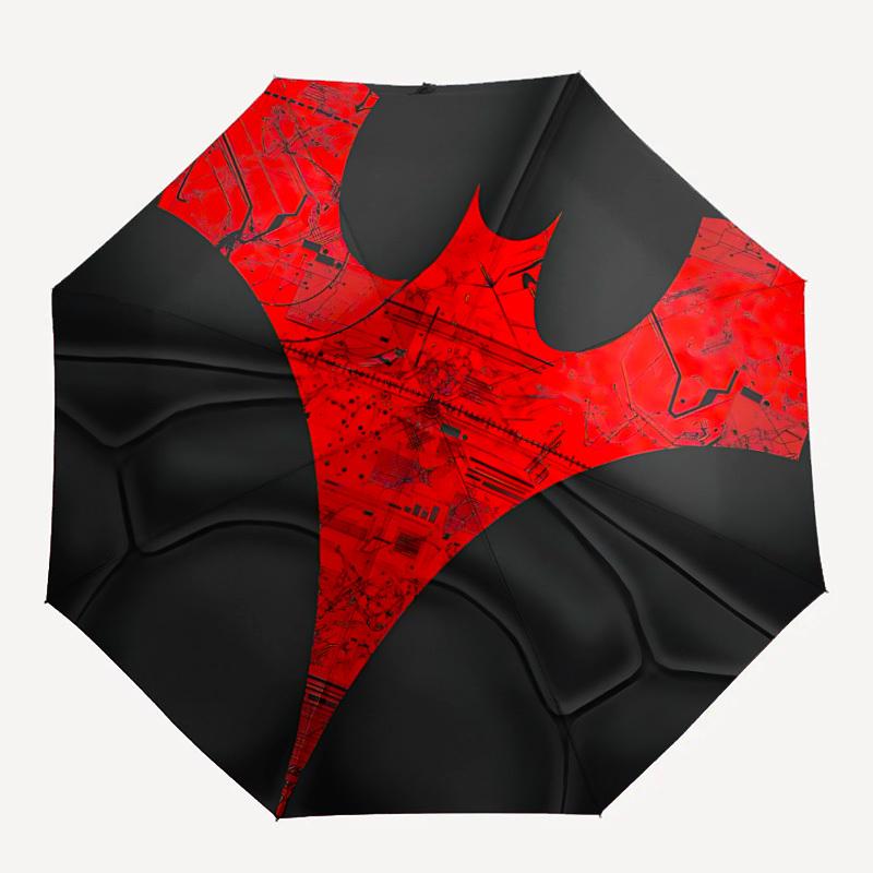

1pc Bat Signal Automatic Folding Umbrella - Compact 8-Rib Design,Festive Gift for Friends & Family, Compact Umbrella 21124