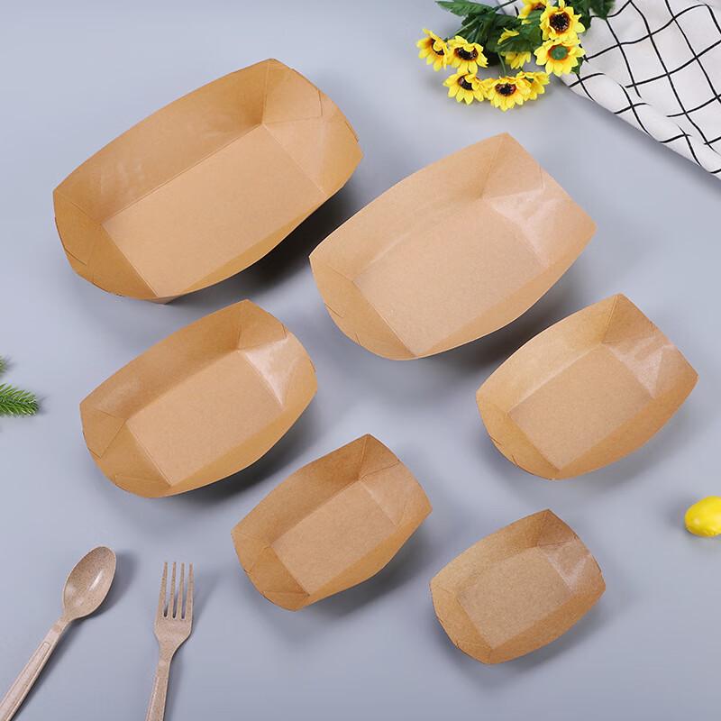 Disposable Kraft Paper Food Boat Tray