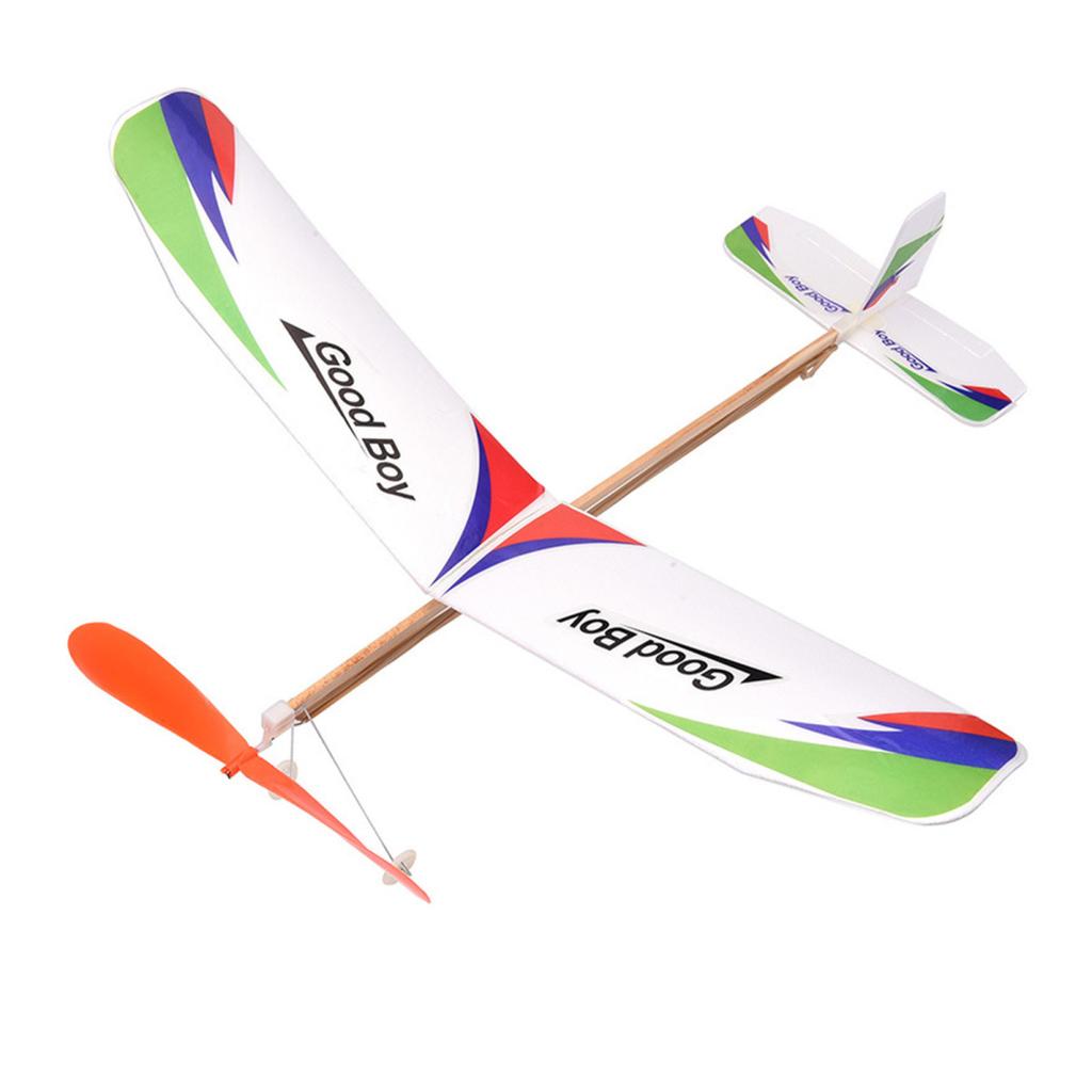 Rubber Band Powered Aircraft Model Kids Educational Throwing Glider Airplane Toddlers Boys Girls Outdoor Flying Plane Toy