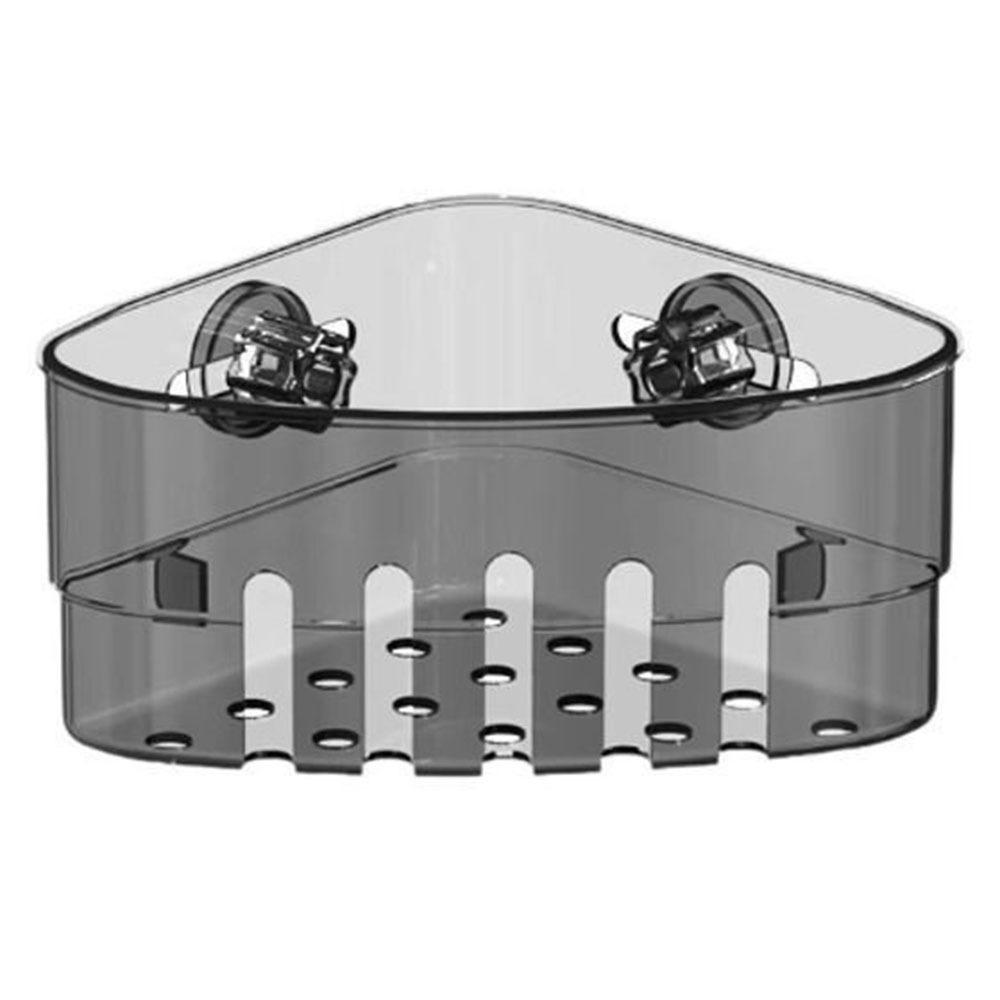 

Присоска для раковины, сливная полка, многофункциональный держатель для губки, кухонная раковина, угловая полка для ванной комнаты чистый/серый