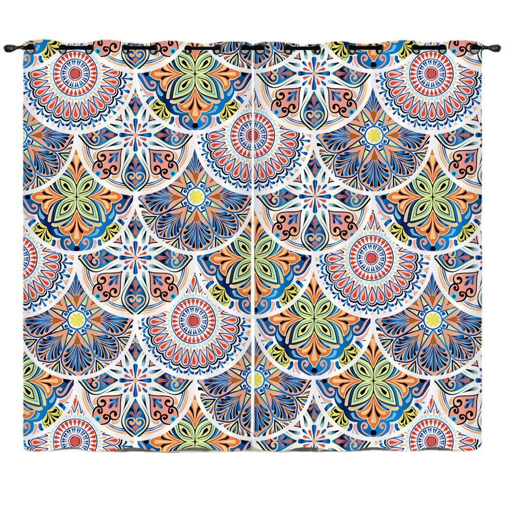 Perdele Perdele Boeme Perdele Blackout cu Imprimare Digitală Dormitor Fără Găurire