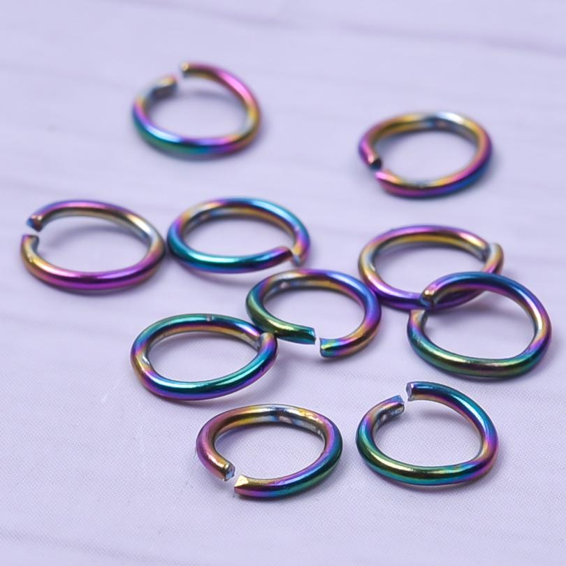 20pcs/Lot Rainbow Loop Jump Ring Split Ring Connectors Accessories For Necklace Bracelets Earrings DIY Supplies Jewelry Findings