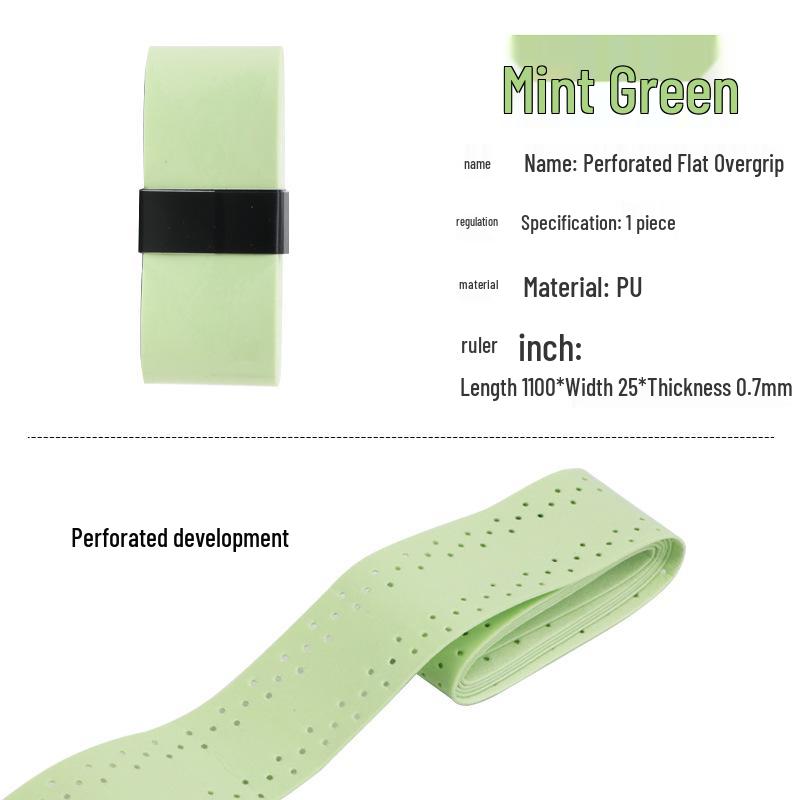 Perforated PU Overgrip: Non-slip Sweatband for Badminton & Tennis Rackets