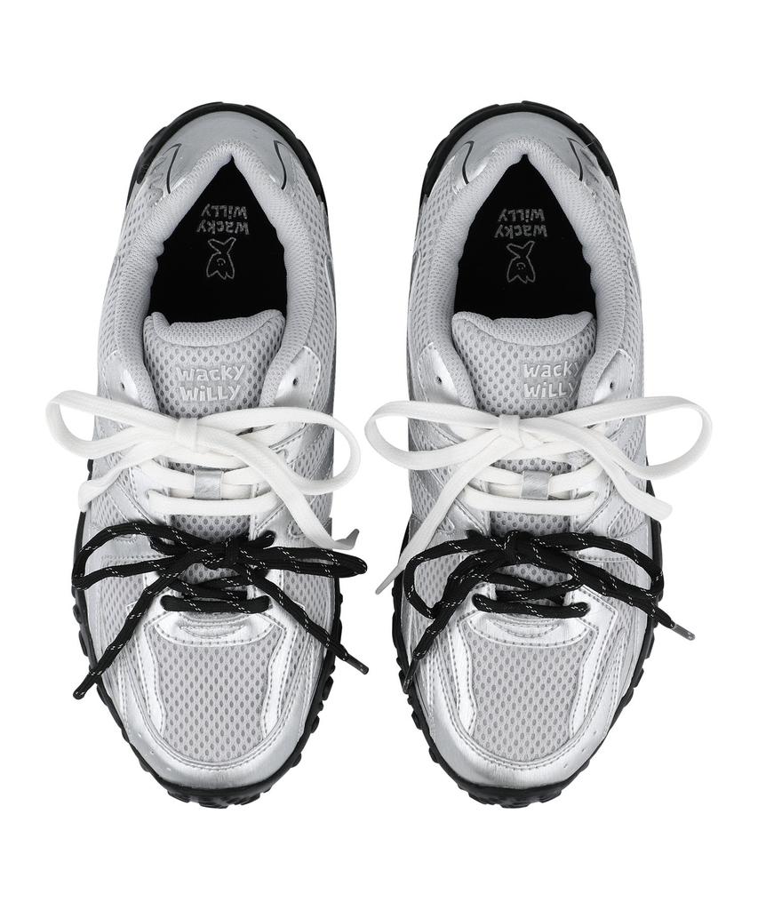 Wacky Willy Kitte Mesh Sneakers Silver