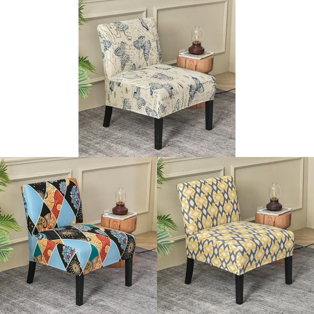 Fat Head Chair Cover No Armrest Fabric Protector With Non Slip And Dustproof For Home Dining Decor