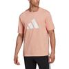Adidas Dopamine Logo Print Round Neck Pullover Short Sleeve T-Shirt Men T-Shirts Pink H39748