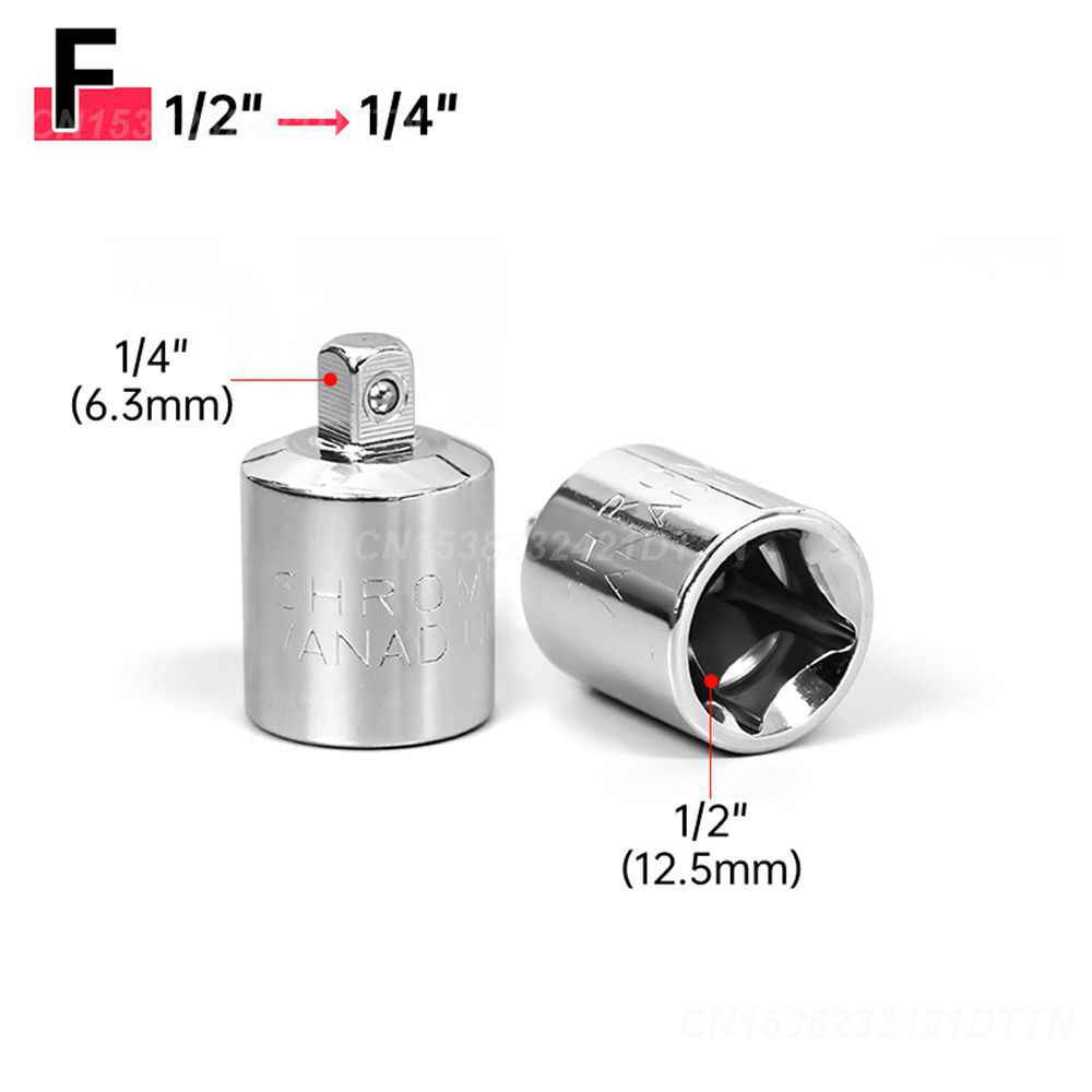 1~4SETS Ratchet Wrench High-quality Chrome Vanadium Steel 1/2 To 3/8 To 1/4 Adapter Cr-v Steel Auto Repair Premium Quality