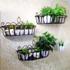 Hanging Planter Rack Metal Wire Railing Flower Pots Holder Stand Decorative Art Wall Mounted Plants Basket for Home