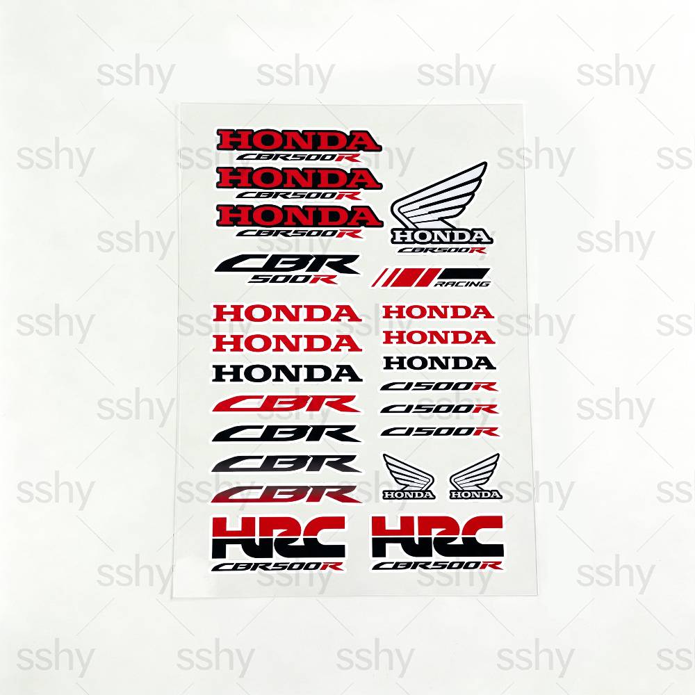 FOR HONDA CBR500R Waterproof Reflective Motorbike Stickers Easy Peel Removable Decals for Motorcycle Car