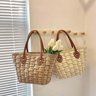 Damenmode Sommer Stroh Umhängetasche Frauen Strand Urlaub Shopping Woven Schulter Handtasche Messenger Geldbörsen Für Frauen Taschen