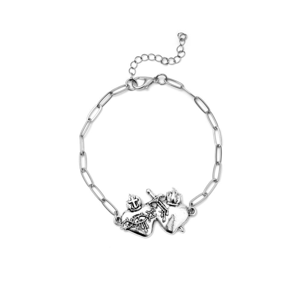Exclusive Alloy Punk Style Religious Lobster Clasp Bracelet