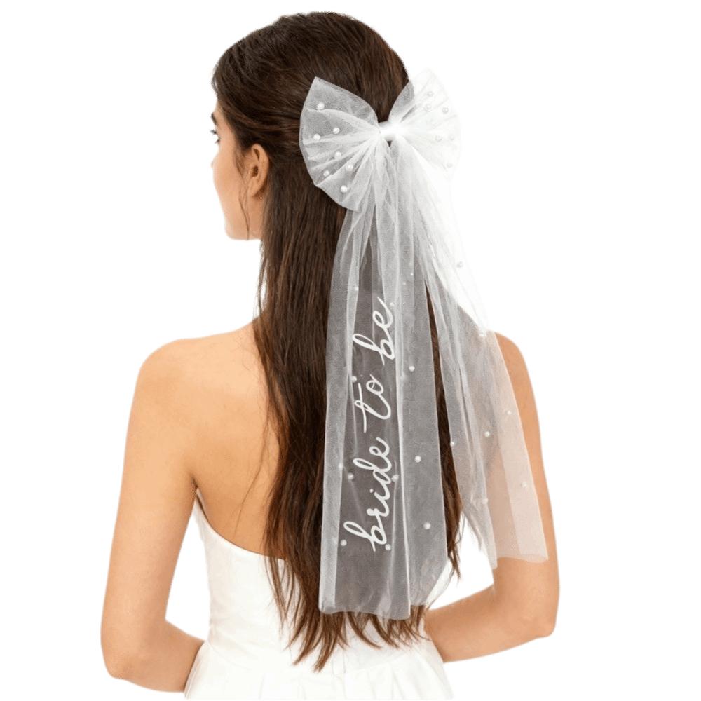 Flower Bridal Veil Pearl Wedding Gauze Sweet Marry Veil  Bride Accessories