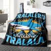 Customiz Name Personality Italian Brainrot Animal  Blanket Soft &Warm Sofa Office Bed Travel Lunch Break Blanket, Gift Suitable All Seasons