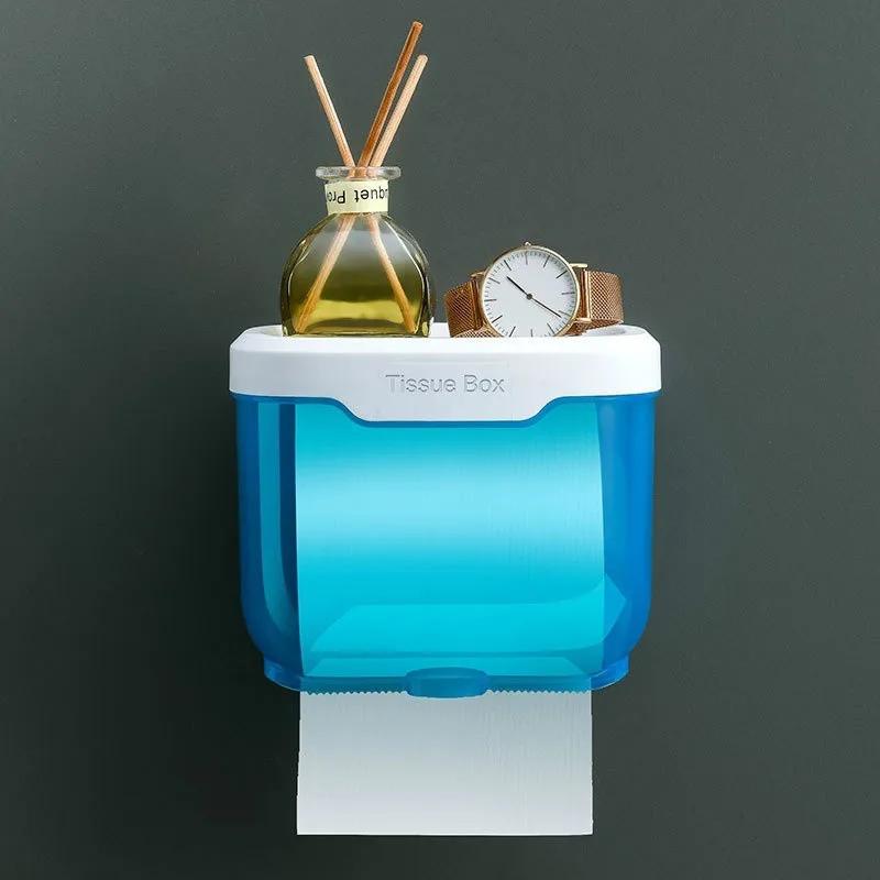 Toilet Pumping Paper Hand Tray Tissue Box Waterproof Non-perforated Paper Rack Creative Roll Paper Box