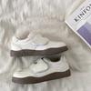 Ugly cute summer new niche design student little white shoes Velcro board shoes women