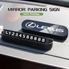 Mirror Surface Car Temporary Parking Plate Stop Signs Phone Number Plates For Lexus RX 300 400 460 UX 200 NX LX LS GS 330 IS 250