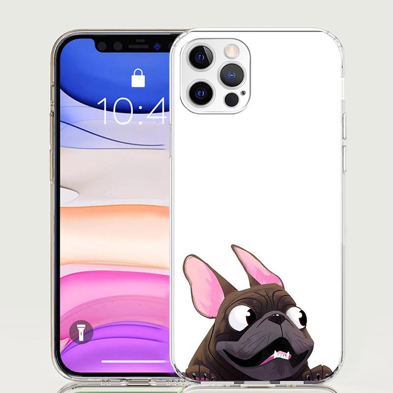 Pug Dog French Bulldog Case Phone Cover for Apple iphone 16 15 14 13 12 Mini 11 Pro Max 16E X XS XR 7 Plus 8 + SE 2020 Trend Fun