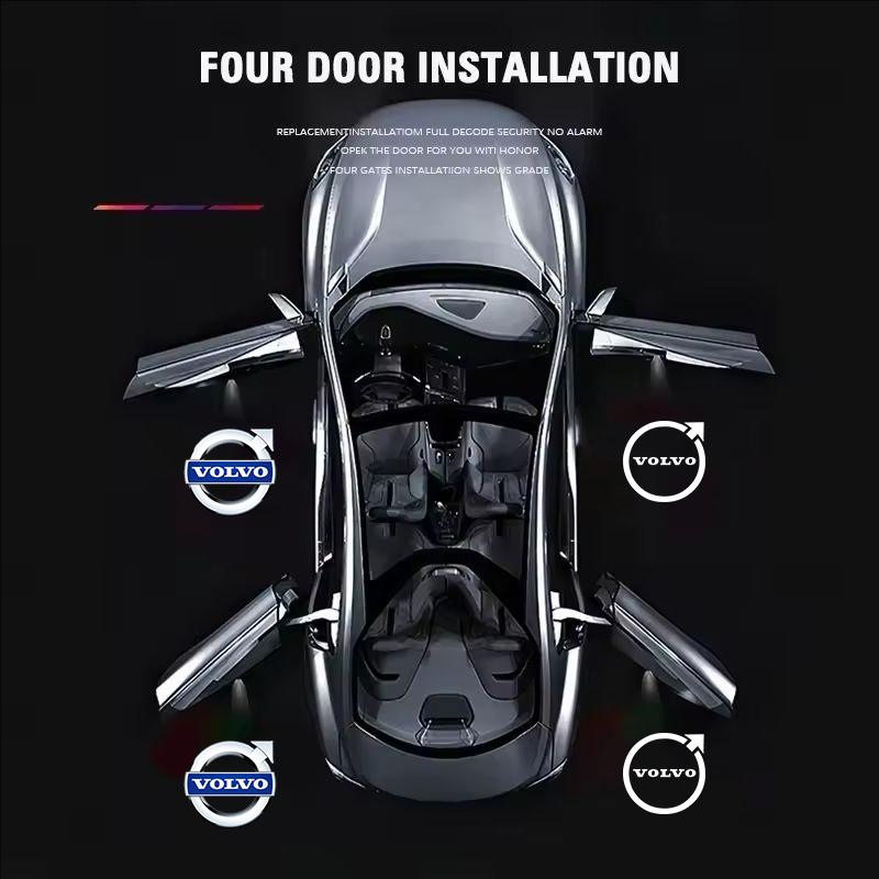 LED Car Door Logo Projector Light For Volvo XC90 V90 V60 XC60 V40 S80 S60 S90 C40 XC40 V70 XC70 C30 C70 EX90 Rdesign Accessory