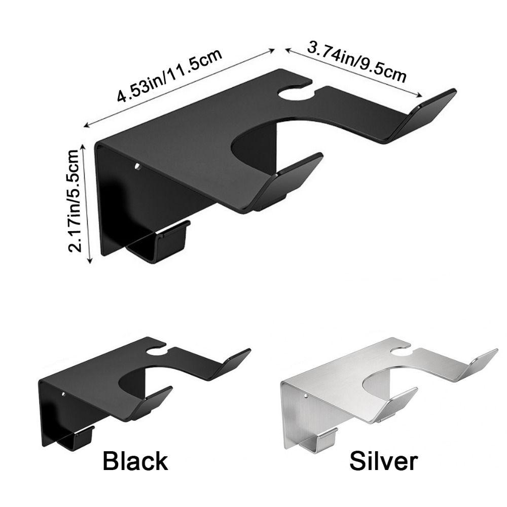 Stainless Steel Hair Dryer Holder Waterproof Blow Dryer Rack Simple Metal Storage Bracket Bathroom