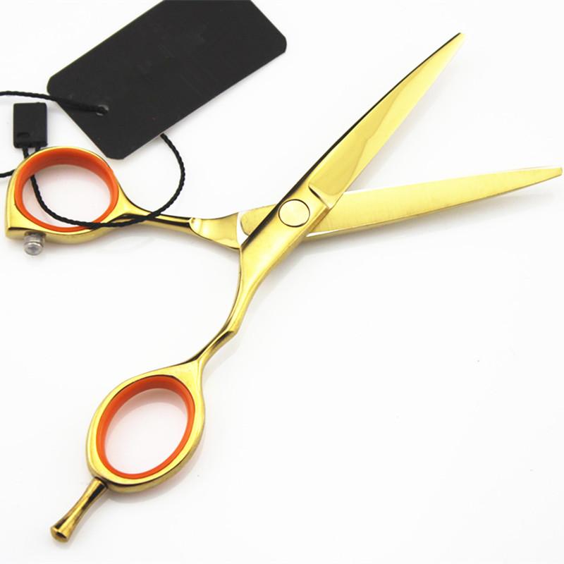Ciseaux de coiffure professionnels 5,5 '' Or Coupe Effilage Coiffeur Makas Scisors Ciseaux de coupe de cheveux Ciseaux de coiffeur