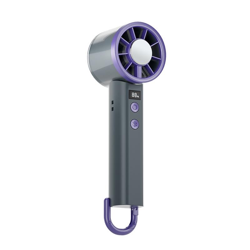2026 Portable USB Handheld Fan with 100-Speed Digital Display for High-Speed Cooling 58x57x173 mm