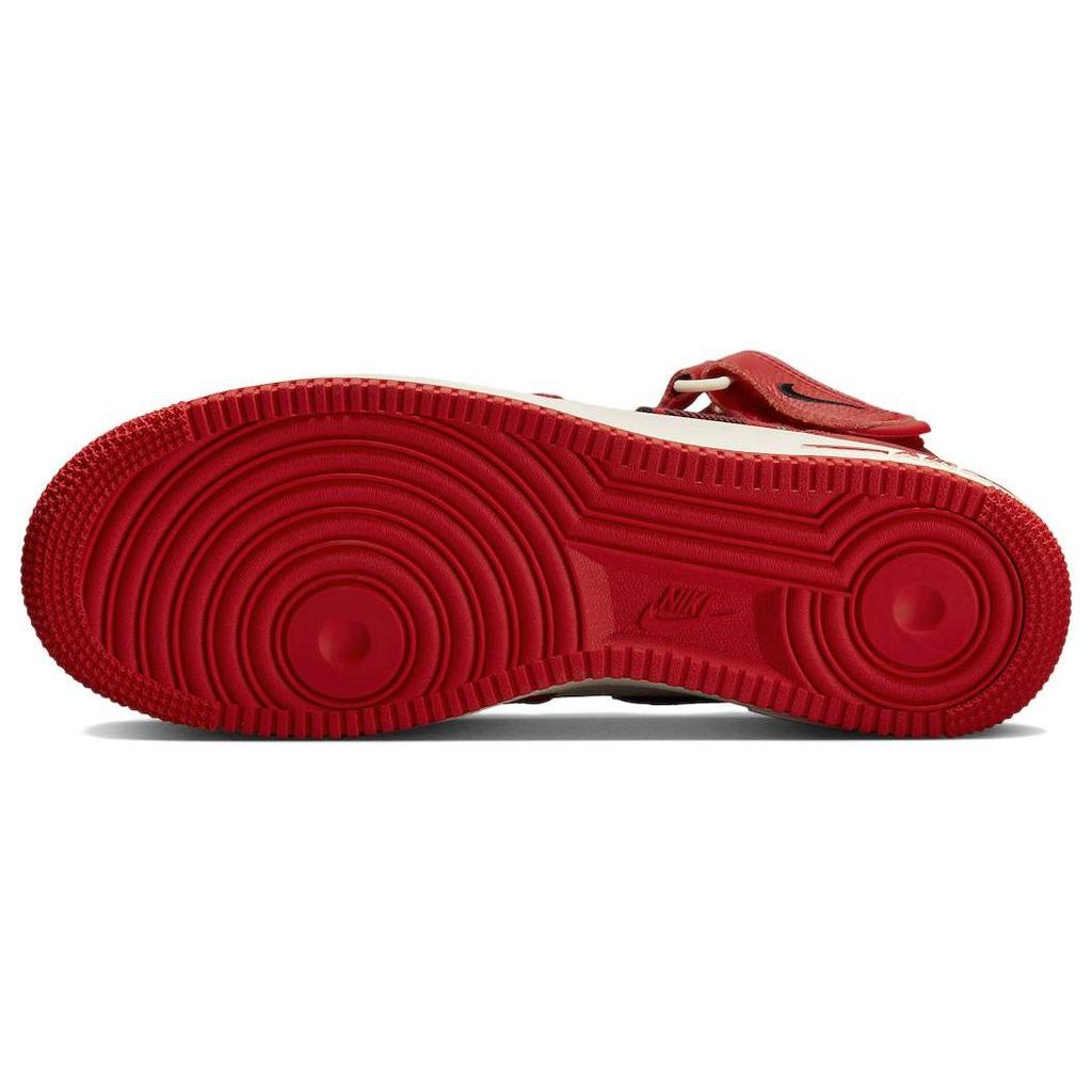 Nike Air Force 1 Mid 07 LX Red Plaid Unisex Sneakers Pale-Ivory University-Red Black DV0792-101