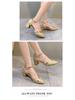 2024 Spring Korean-Style Women's Thick Heel Pointed Toe Buckle Sandals