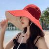 Sun Hat Wide Brim Double Layer Sun Protection Adjustable Strap Fisherman Hat Lightweight Summer Outdoor Cap