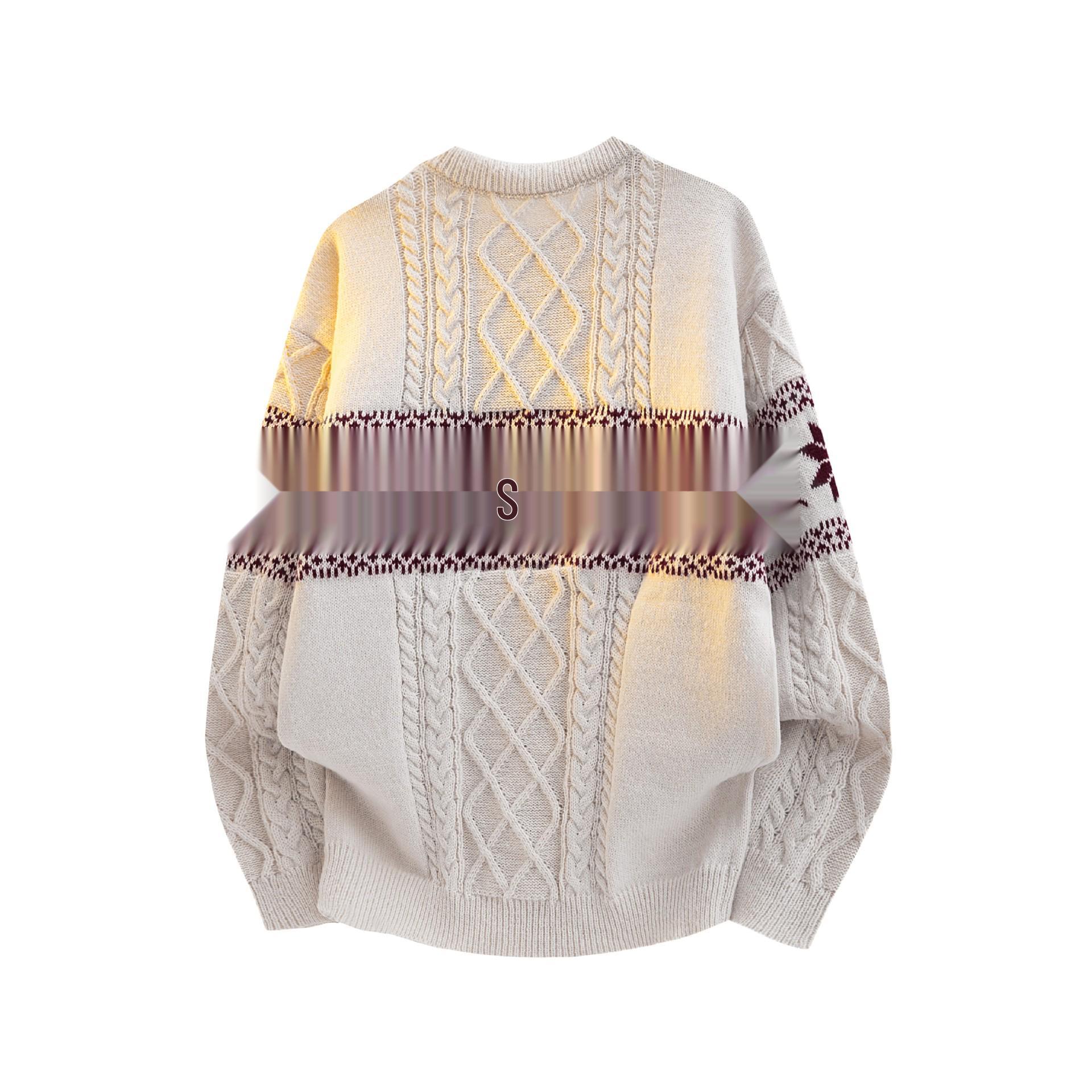 Унисекс свитер в стиле Fair Isle - Осенне-зимний ретро-пуловер в скандинавском стиле 2XL