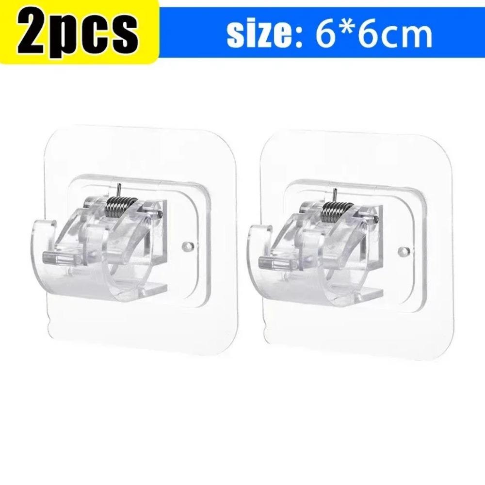 Clemă pentru perdea fără cuie, cleme pentru tije, cârlige autoadezive, cârlige pentru șină reglabile, duș, depozitare de uz casnic, agățat, suport pentru stick