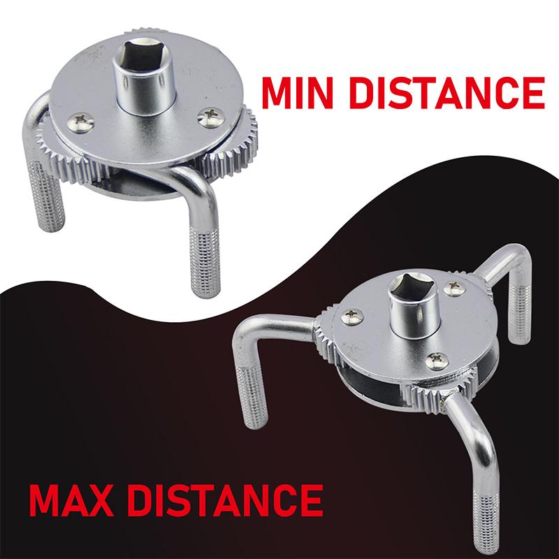 UTMALL Steel 65-130mm Two Way 3 Jaw Oil Filter Wrench Remova Tool 2 Ways Repairing Tool Adjustable Spanner Remover Auto Car Tool