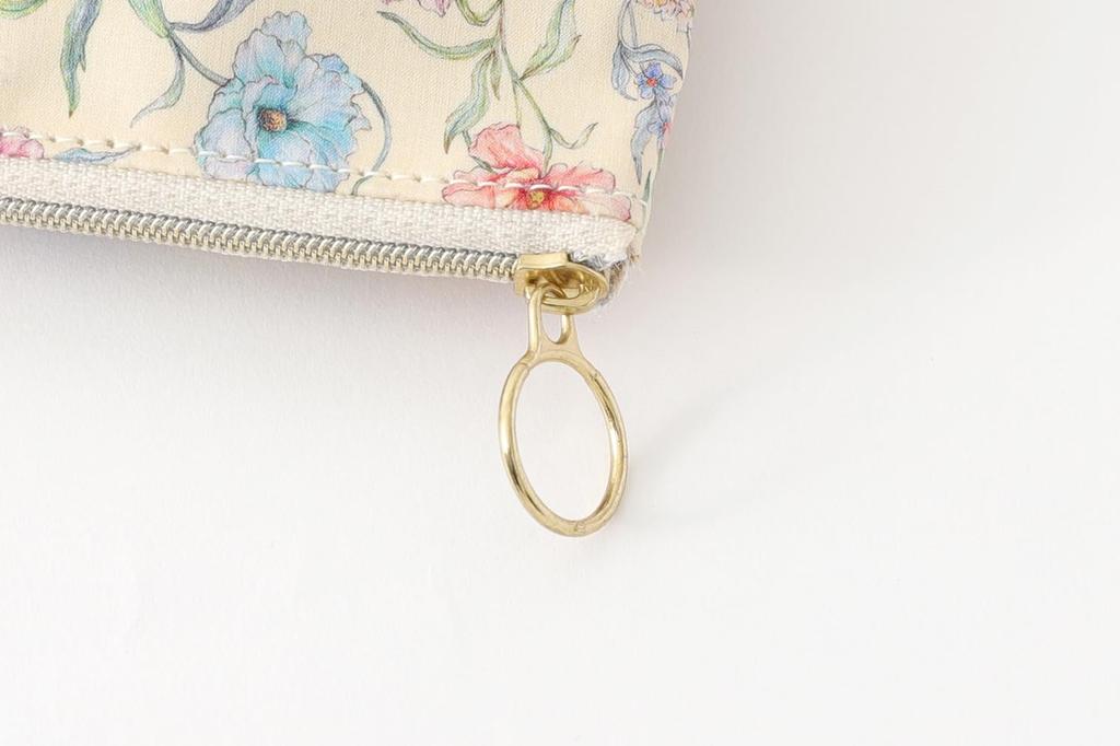 DDintex FLORET LONDON BASIC Pouch, Battersea Blooms, Cream, 15 X 10.5 X 4.5cm [Liberty Print]