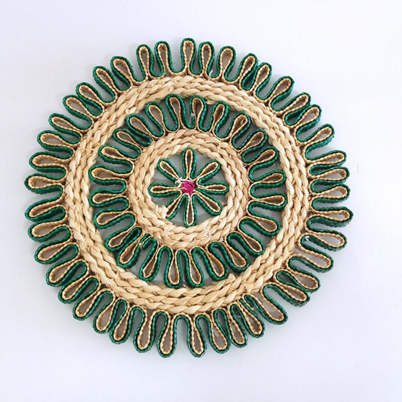 Hangings Weave Plate Wall Decorations Straw Rattan Round Basket Decorations